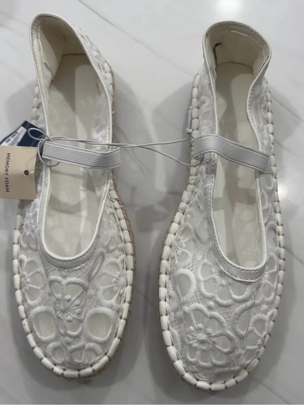 Universal Thread White Lace Espadrille Mary Jane